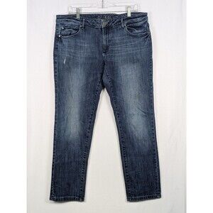 DL1961 Premium Denim Womens Riley Boyfriend Straight Fit Jeans Waist 34 Blue